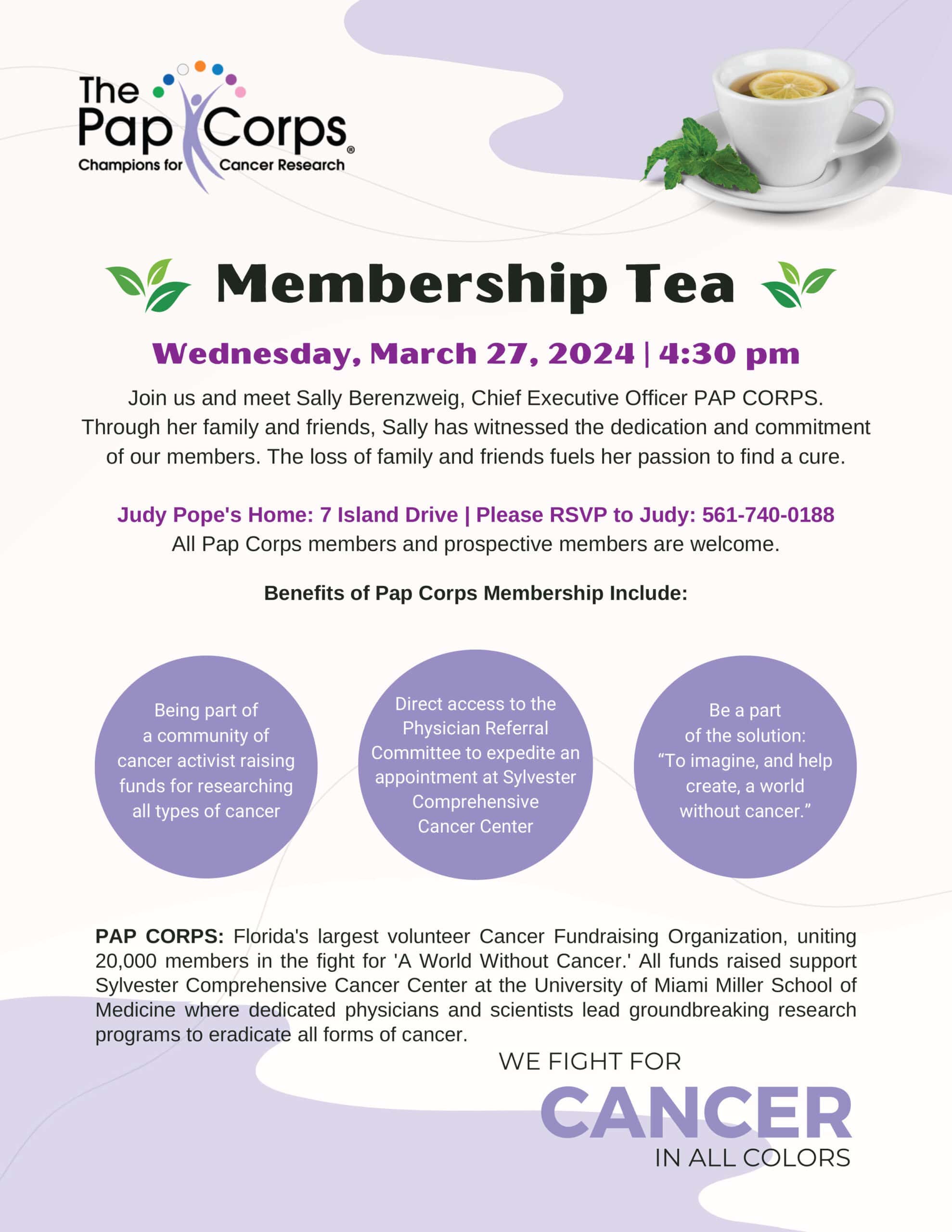 Hunters Run Membership Tea | The Pap Corps