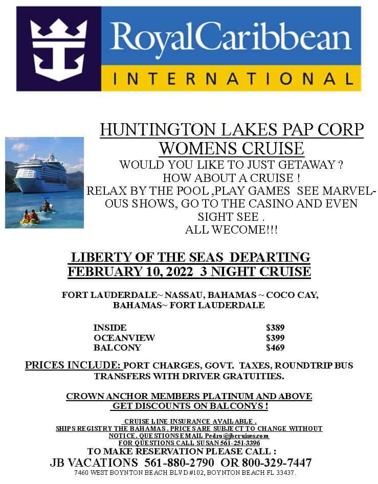 Huntington Lakes Womens Cruise The Pap Corps