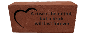 Valentine's Small Brick (4"x8" - 3 line inscription)